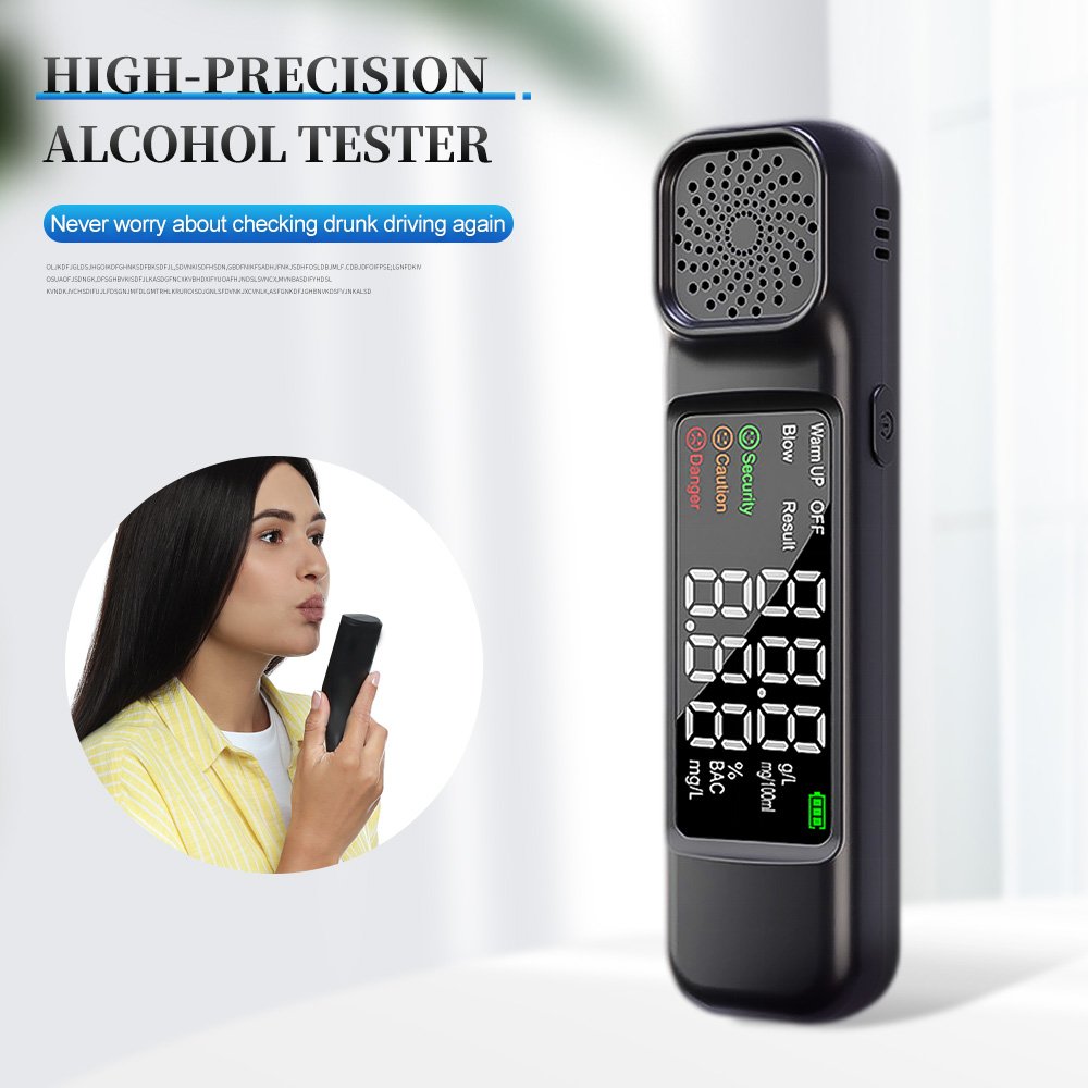 HEDAO AT-AM03 Portable high Capacity Digital Breath Alcohol Tester Alcohol Detector Meter USB rechargeable