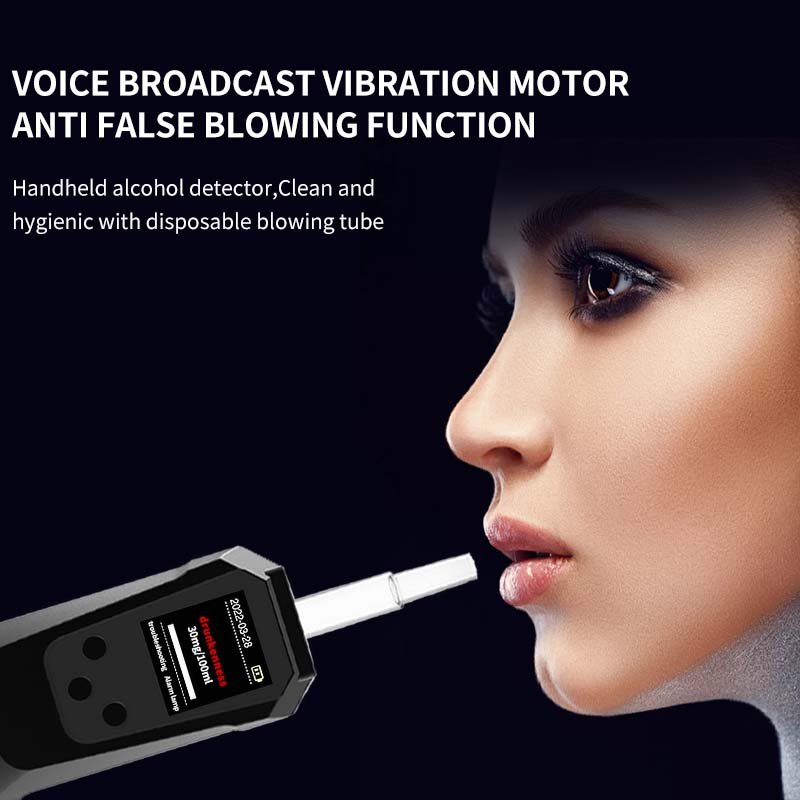 Customizable Alcohol content test voice broadcast can be connected to a printer for accurate measurement with blowpipe test