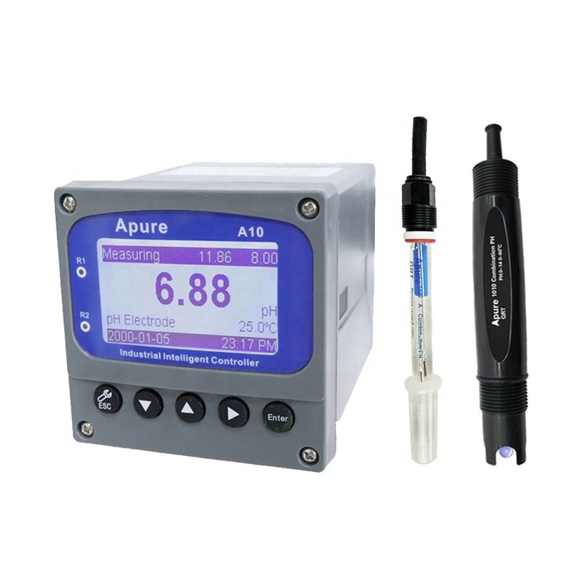 Apure 4-20ma Ph Ec Tds Controller Water Quality Detector Digital Acidity Meter for Fish Ponds Aquaculture