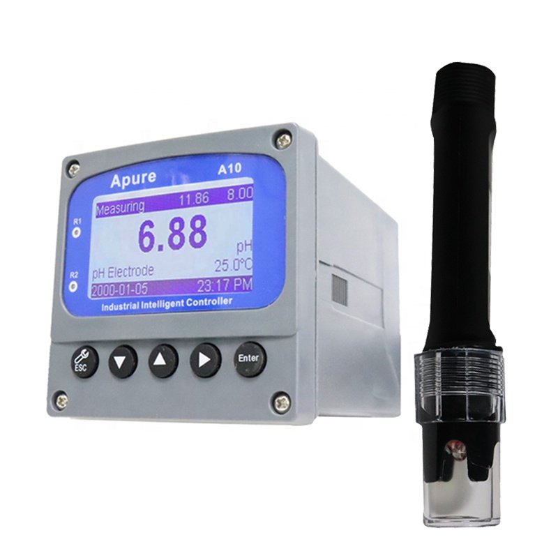 Apure 4-20ma Ph Ec Tds Controller Water Quality Detector Digital Acidity Meter for Fish Ponds Aquaculture
