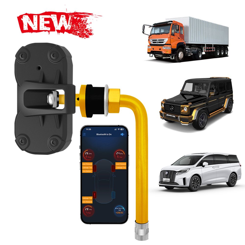 OEM/ODM Internal T104A TPMS Sensor Tire Pressure Monitoring System heavy duty TPMS Indicator Tire Monitor 2 Sensor TPMS APP
