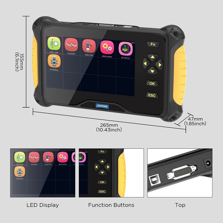 3 Years Warranty Autool Cs606 Multi-Language Clear Code Reader Full System Car Scanner Diagnostic Tool