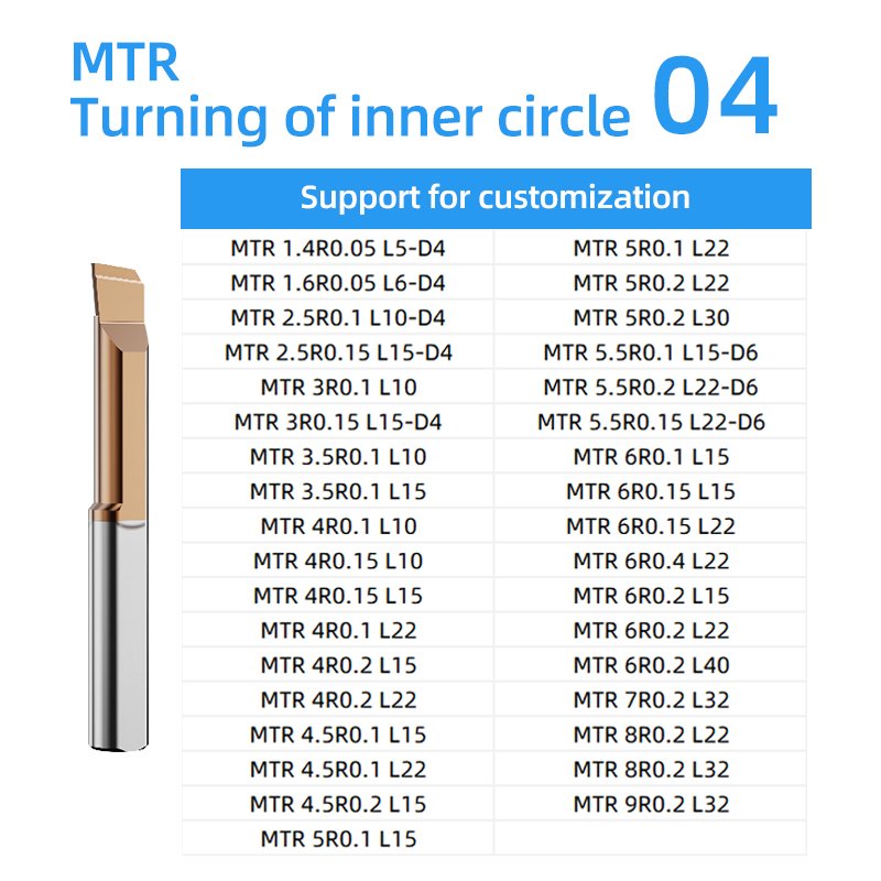 Kerno Small diameter boring tool MTR anti-vibration bore tungsten steel micro alloy turning bar