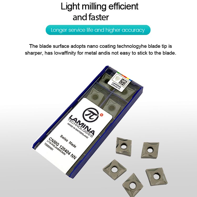 CNMG120404-NN LT10 lamina Insert Turning Tool Tungsten Carbide Inserts For Lathe