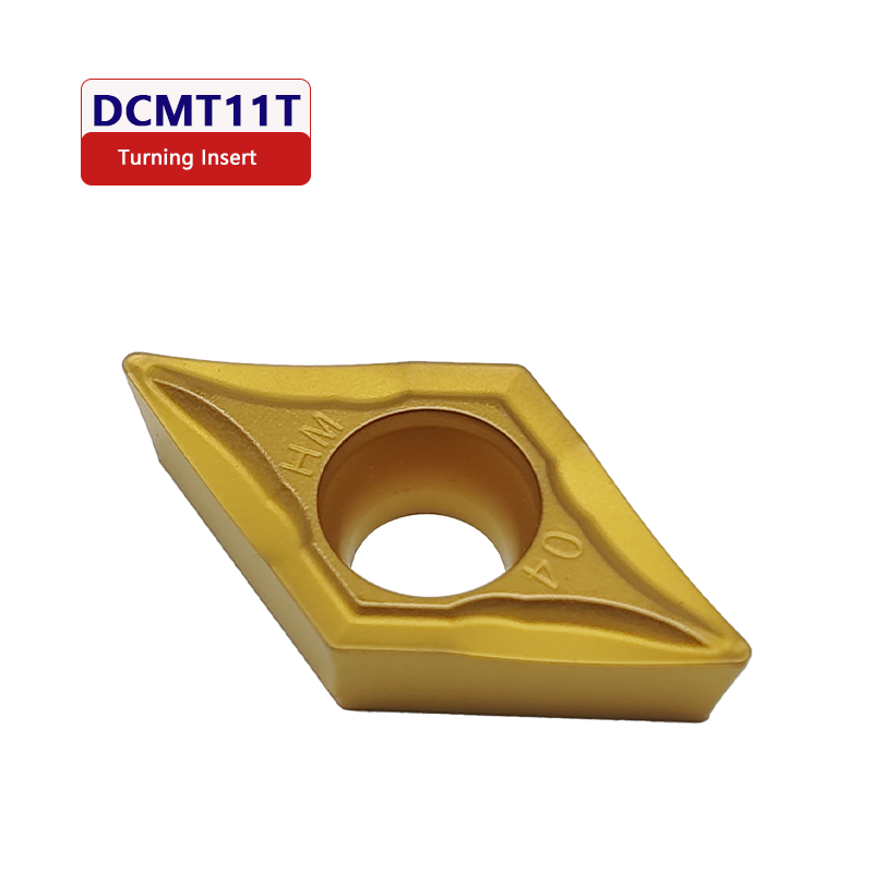 DCMT11T304 adopts chemically coated hard alloy turning boring steel parts with CNC inserts that can be rotated DCMT11T3