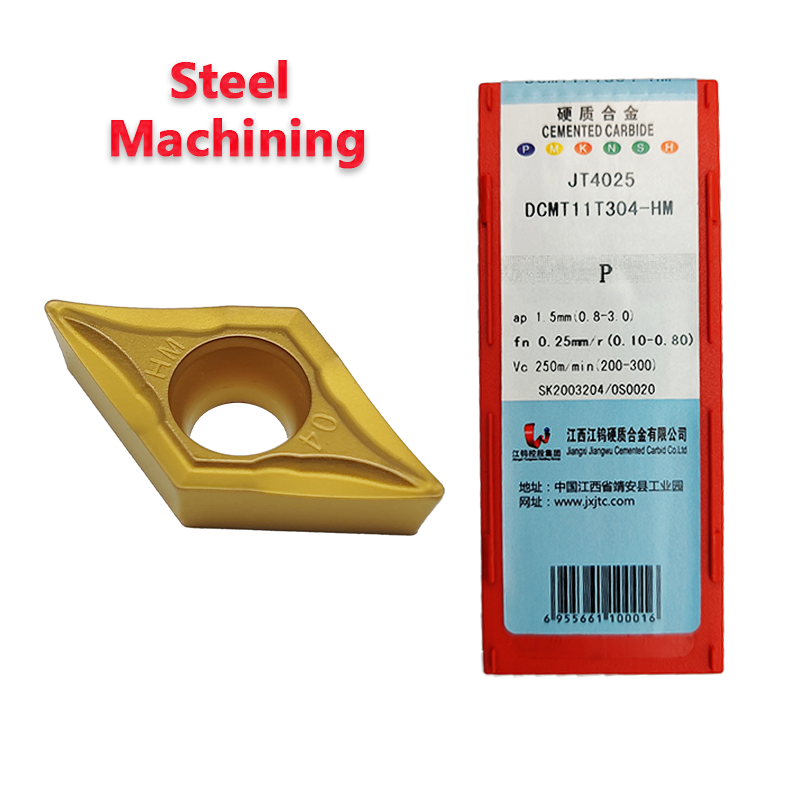 DCMT11T304 adopts chemically coated hard alloy turning boring steel parts with CNC inserts that can be rotated DCMT11T3