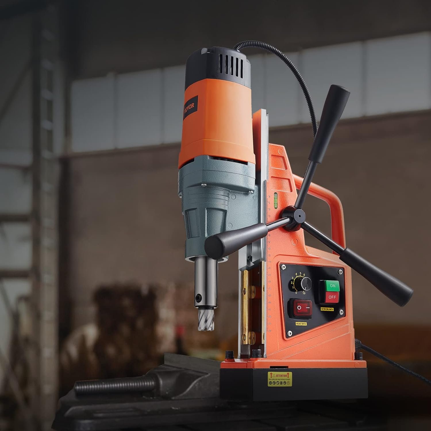 Electric Mag Drill Press Vertical Hole Drilling Metal Surface Industrial Variable Speed Rotary Tool Machine Magnetic Drill Press