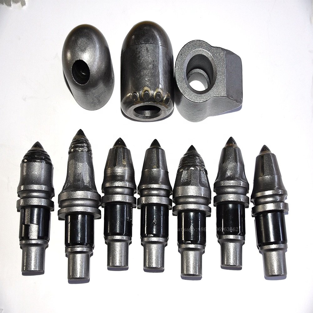 Foundation Piling Machine Carbide Conical Boring Cutter Bits Augers Teeth