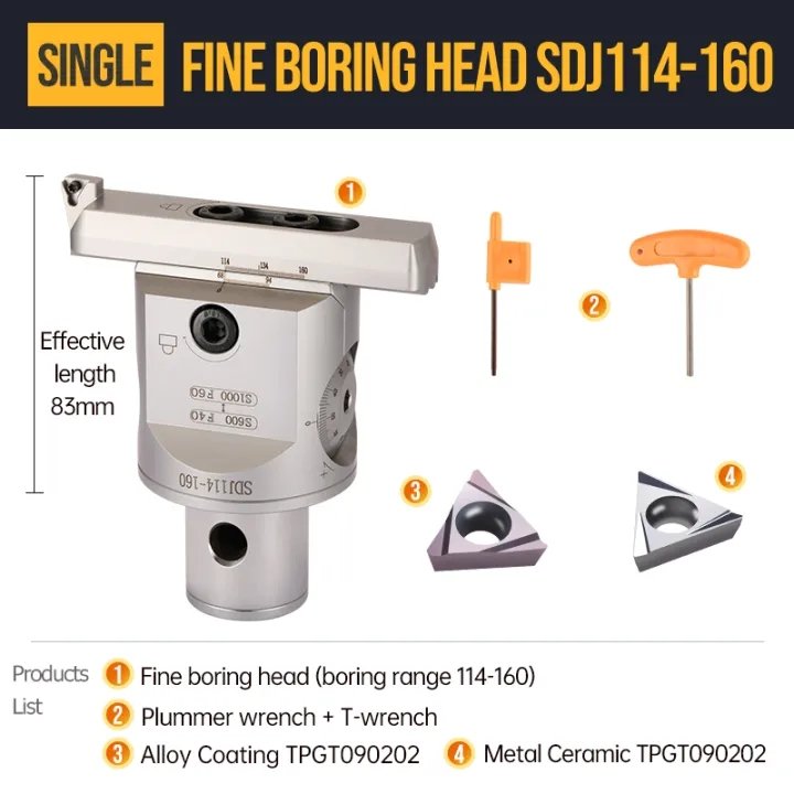 Fine Boring Head SDJ High Precision Adjustable Boring Tool Holder Bore Head SDJ114-160
