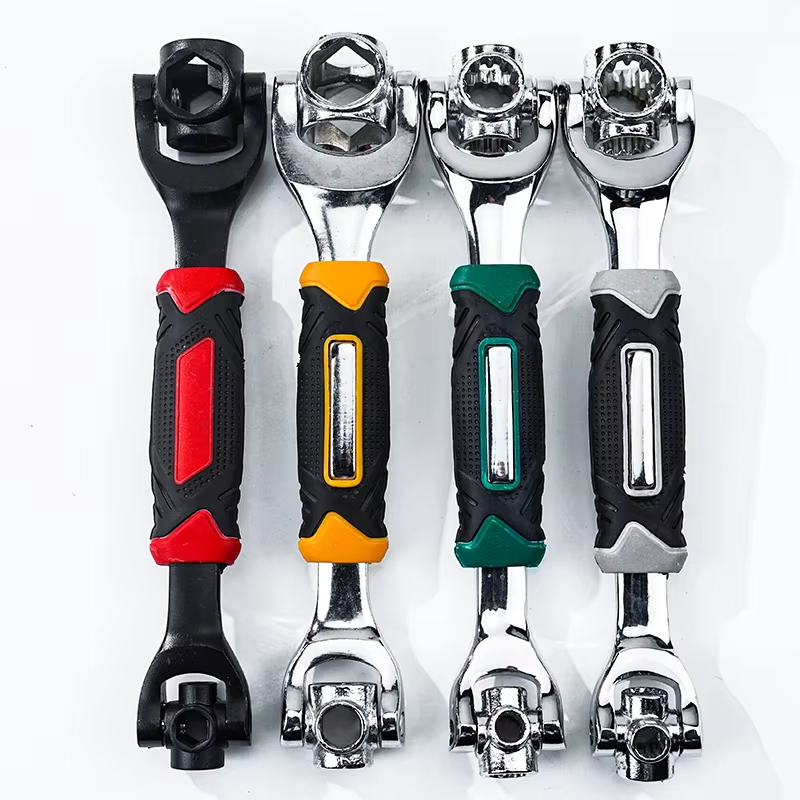8 In 1 Red Tiger Wrench 12-19mm General Motors Repair 360 Degree Rotary Magnetic Multi-function Wrench