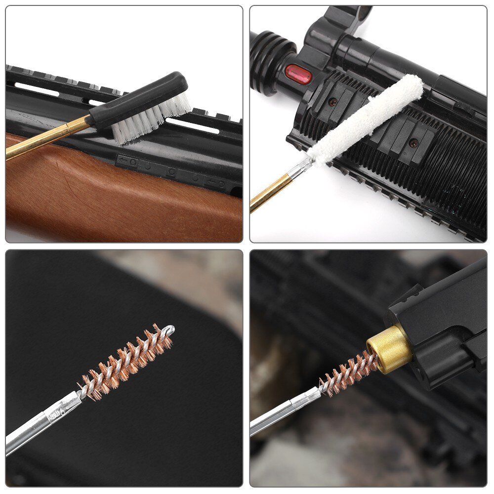 r.22.27.30.357.38,9mm.40.45 Caliber Gun Cleaning tool with Bronze Bore Brush Gun Cleaning Kit