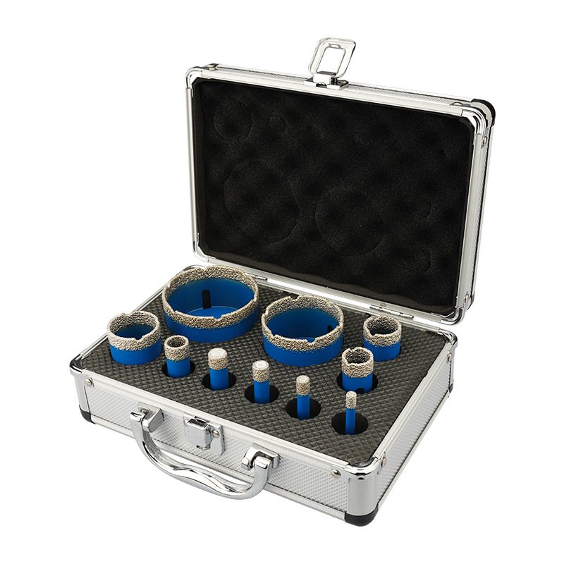 PMS 10pcs Vacuum Brazed M14 Diamond Tools Cutting Bit Tile Hole Saw Diamond Core Drill Bit Set