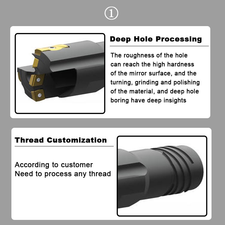 BTA Deep Hole Drill Bit Expanding Boring Head For Boring Machine