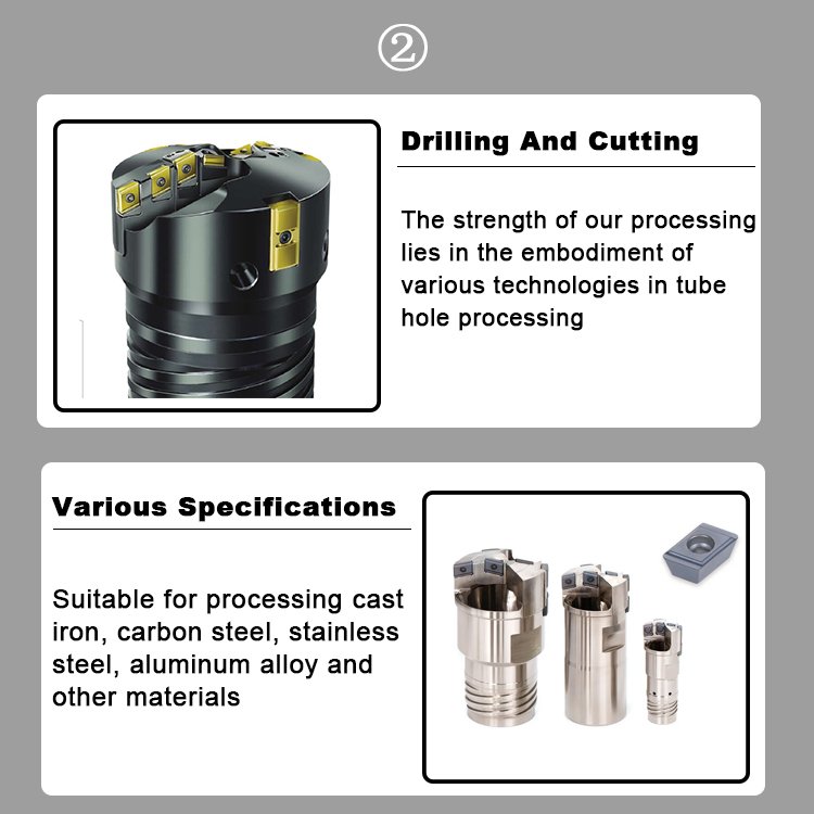 BTA Deep Hole Drill Bit Expanding Boring Head For Boring Machine