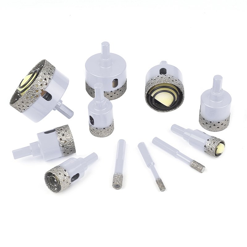 11pcs/1Set Hole Saw Kit diamond drill bit6mm 10mm 25mm 32mm 45mm 65mm Stone bit Diamond spring bit boring crown cobalt drill bit