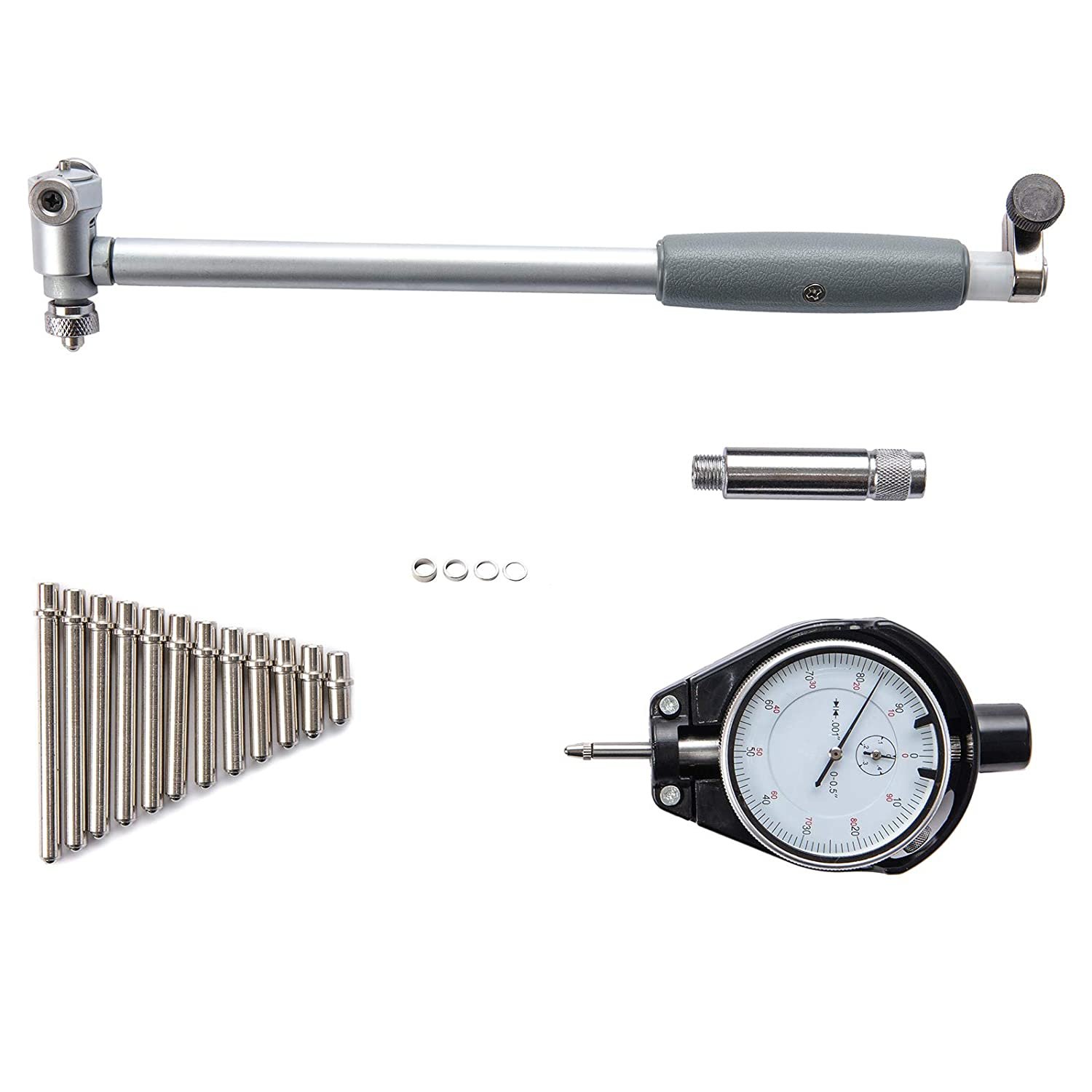 2"-6" Range 0.001" Gauge Stem Length 6'' Cylinder Dial Indicator Bore Gage with Carbide anvils