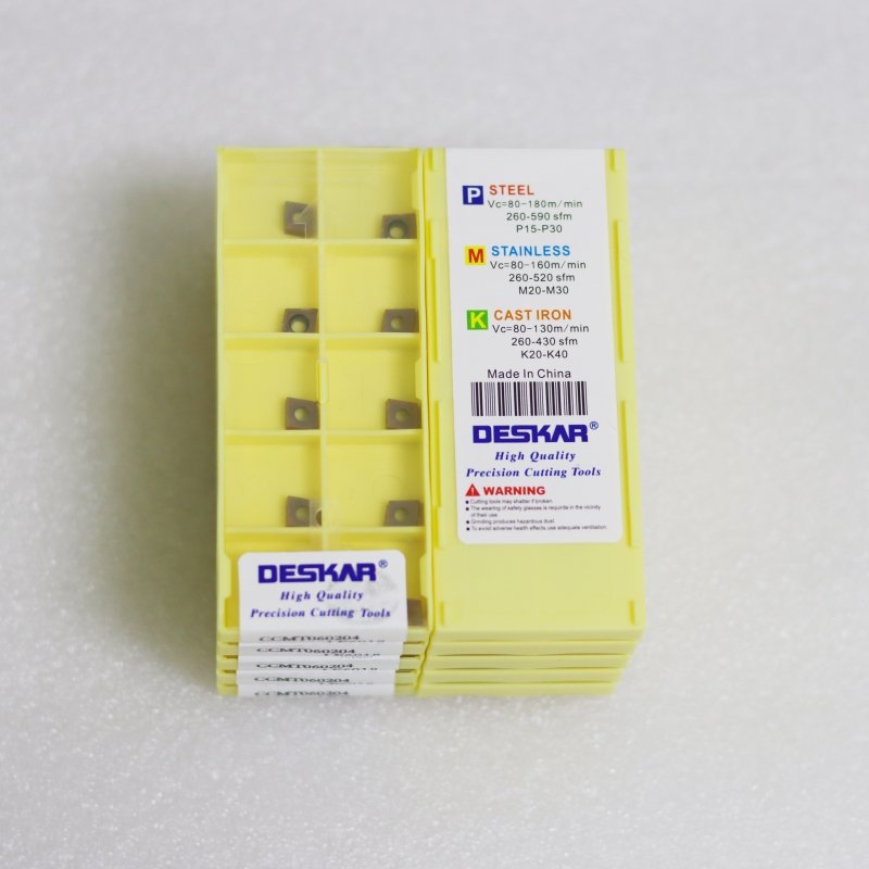 CNC Milling inserts carbide insert CCMT 060204 LF6018 turning insert for DESKAR