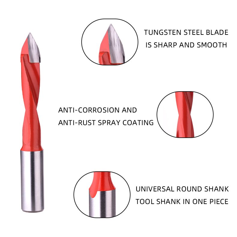 CNC Tungsten Carbide Drill Bits Set for Woodworking Drilling V-Holes MDF Wood Boring Machine Drilling Machine