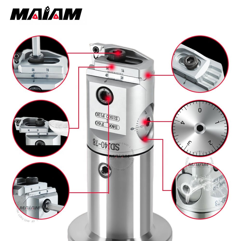 Fine Boring Head SDJ Boring hole 10-160mm Thread EWN SDJ Bore Tools Boring Tool For BT30 BT40 LBK Tool Holder Rod Tuning Head