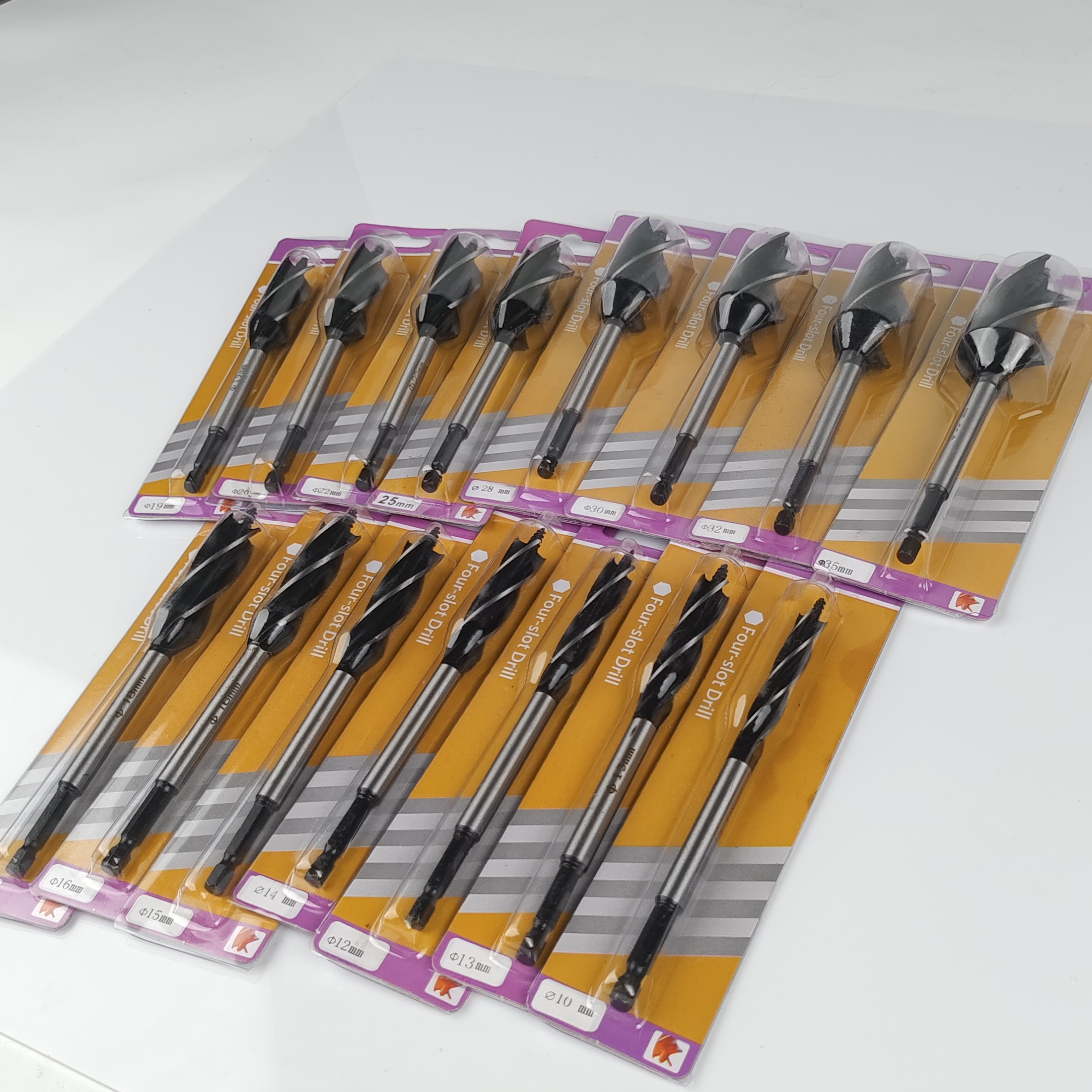 4 Slot working drill 16/18/20/22/25mm Fast boring auger drill bits Quick cutting woodworking carpenter drilling tools