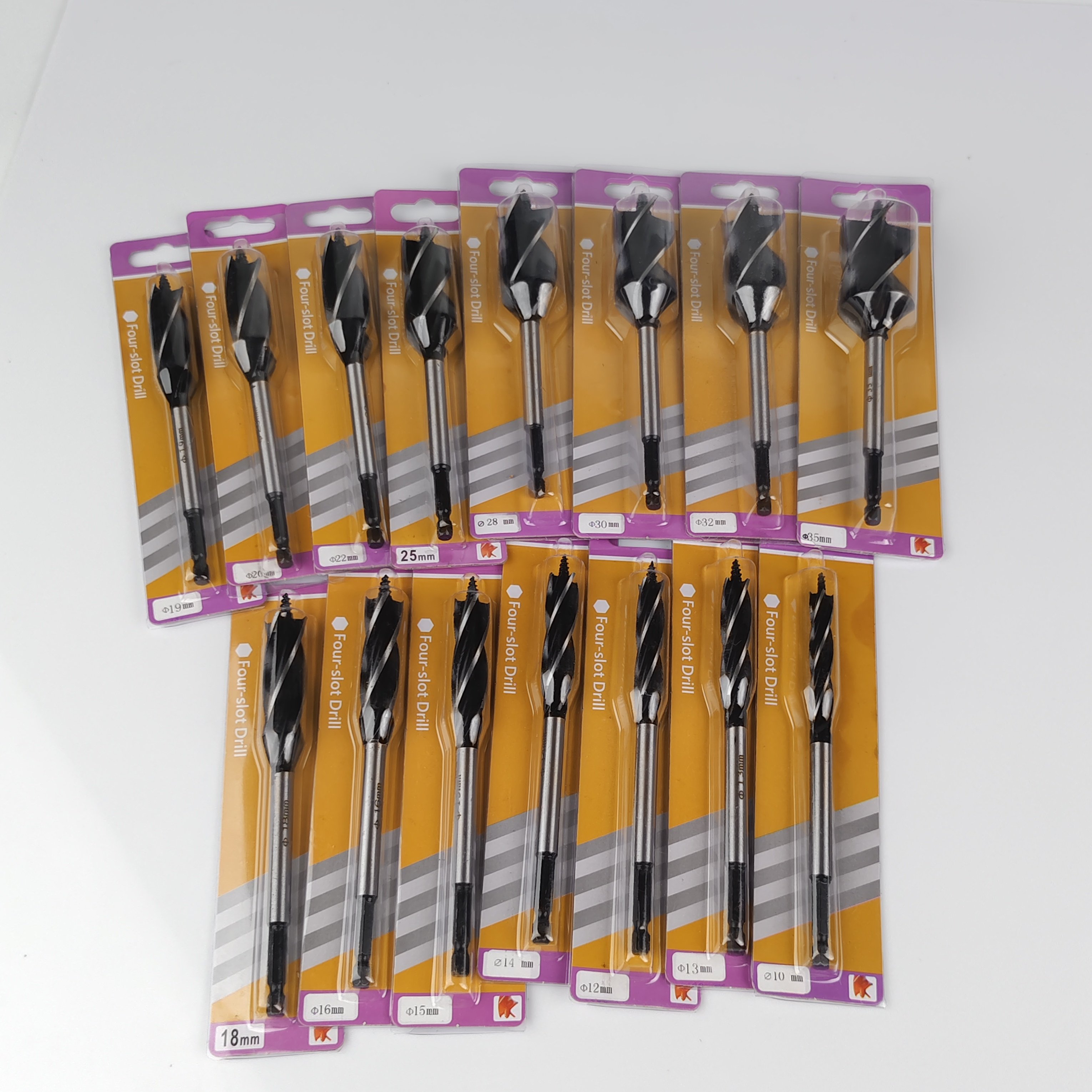 4 Slot working drill 16/18/20/22/25mm Fast boring auger drill bits Quick cutting woodworking carpenter drilling tools