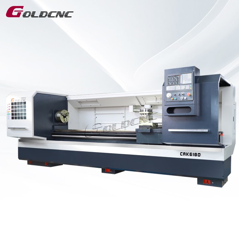 GOLDCNC Large CNC Lathe CAK6180 Big Bore Lathe Machine Copper Parts Custom CNC Lathe Machining