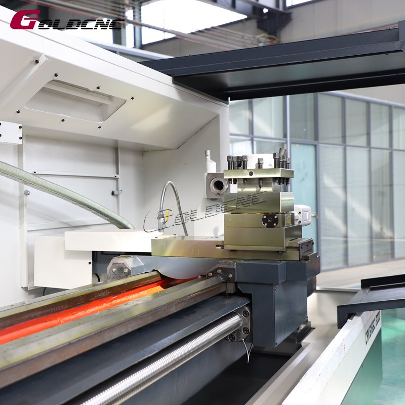 GOLDCNC Large CNC Lathe CAK6180 Big Bore Lathe Machine Copper Parts Custom CNC Lathe Machining