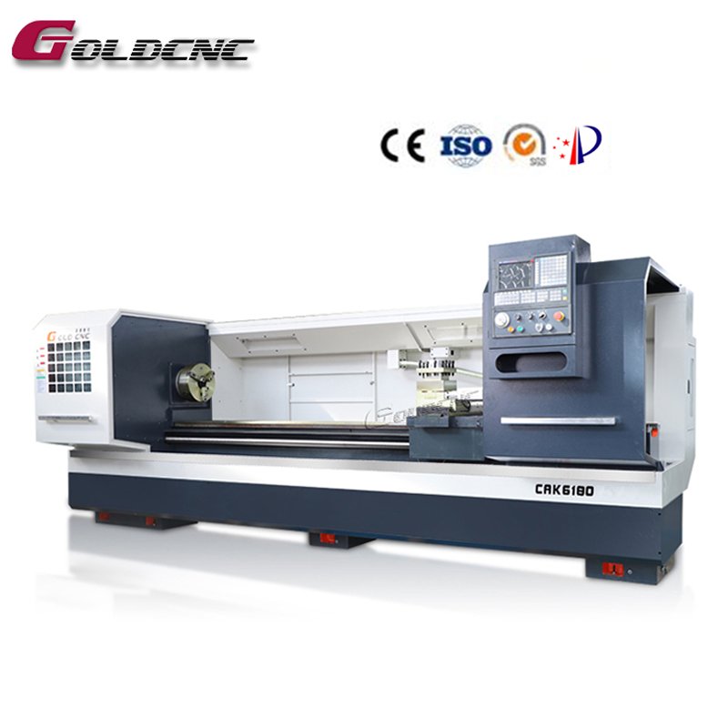 GOLDCNC Large CNC Lathe CAK6180 Big Bore Lathe Machine Copper Parts Custom CNC Lathe Machining