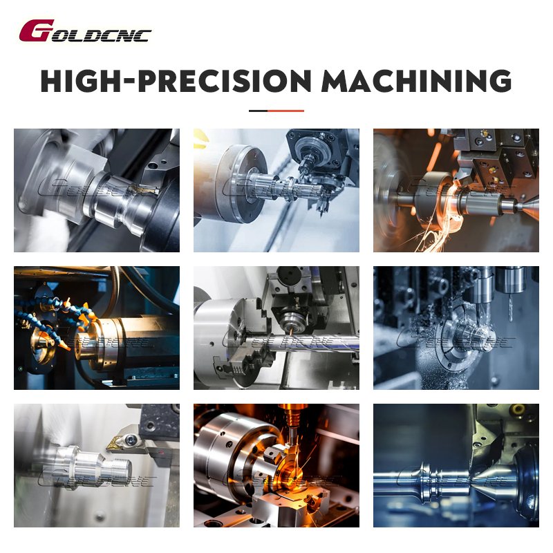 GOLDCNC Large CNC Lathe CAK6180 Big Bore Lathe Machine Copper Parts Custom CNC Lathe Machining