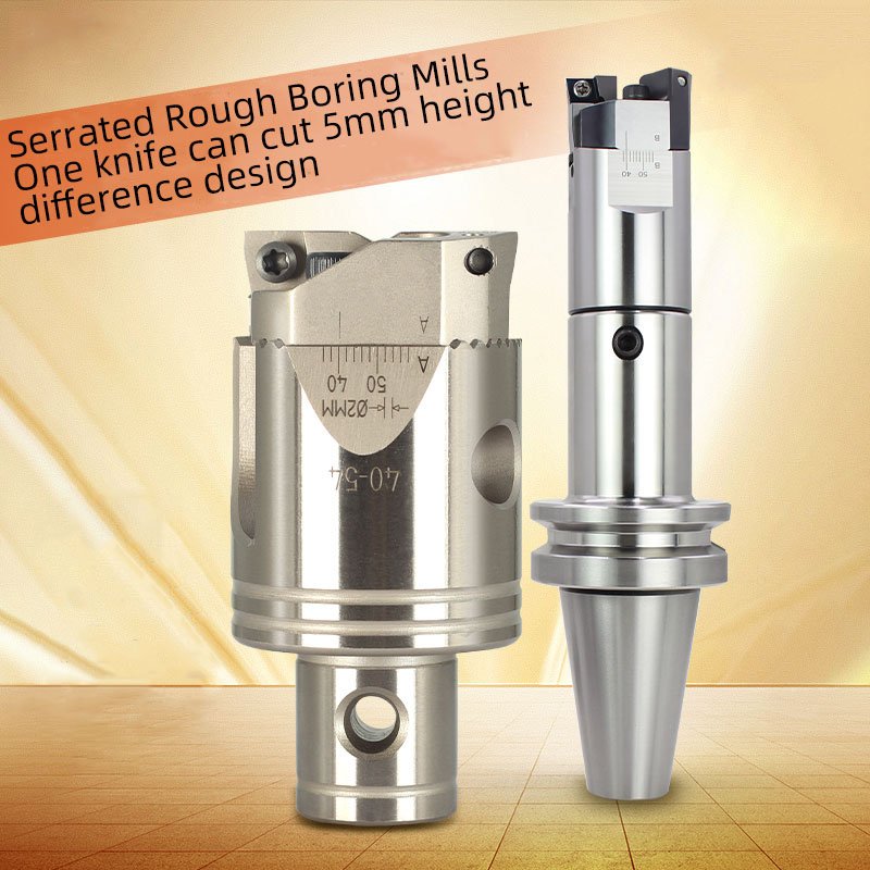 Boring Head Shank CNC Tools Machining Center Double Edge Rough Boring Tool Sawtooth Reinforced Adjustable Boring Head Set