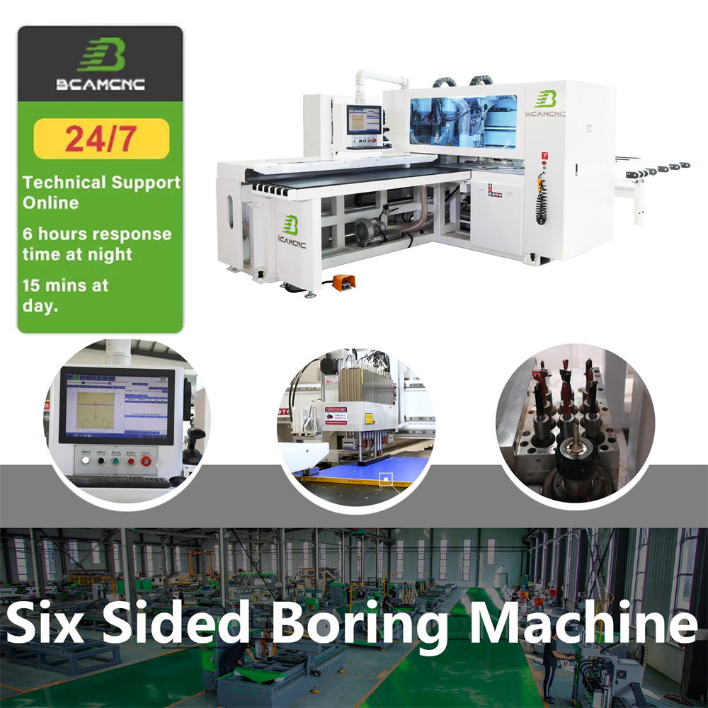 2024 New All Automatic Woodworking Tool cnc six sides drilling machines door hole drilling machine for cabinet