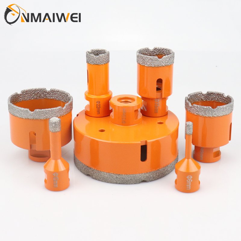 6 MM -68MM M14 Thread Vacuum Brazed Core Drill bits hole saw Drilling cutter Diamond drill bit for Porcelain tile Marble