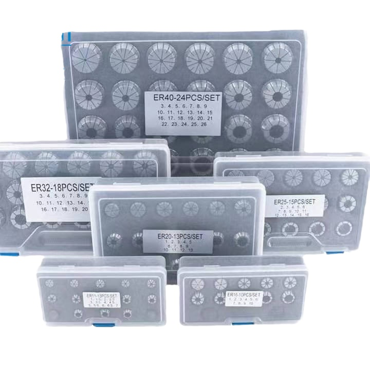CNC Machine tool Holder Accessories ER Collet ER08 ER11 ER16 ER25 ER32 ER40 Milling Collet Set Suit Collet