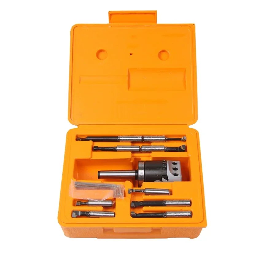 1 SET MT3 M12 Arbor F1 -12 50mm boring head and 9pcs 12mm boring bars, boring head set