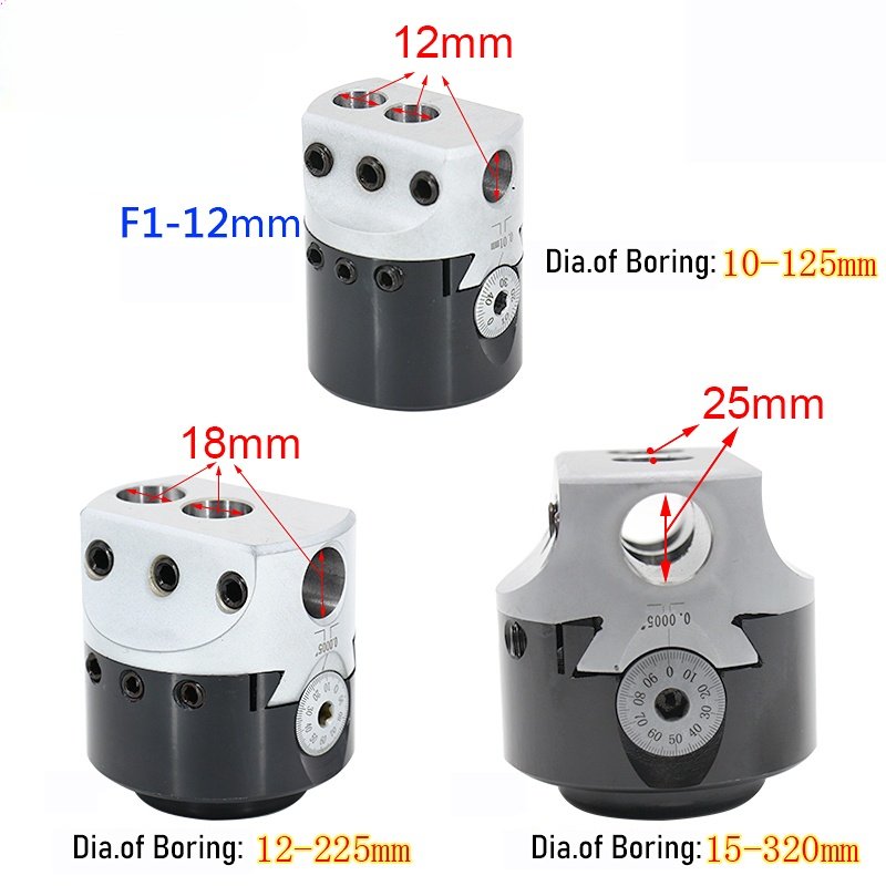 F1 2/3/4 inch 50/75/100mm F1 Type Boring Head 12/18/25mm Lathe Boring Bar Milling Holder For Milling Machine Tools