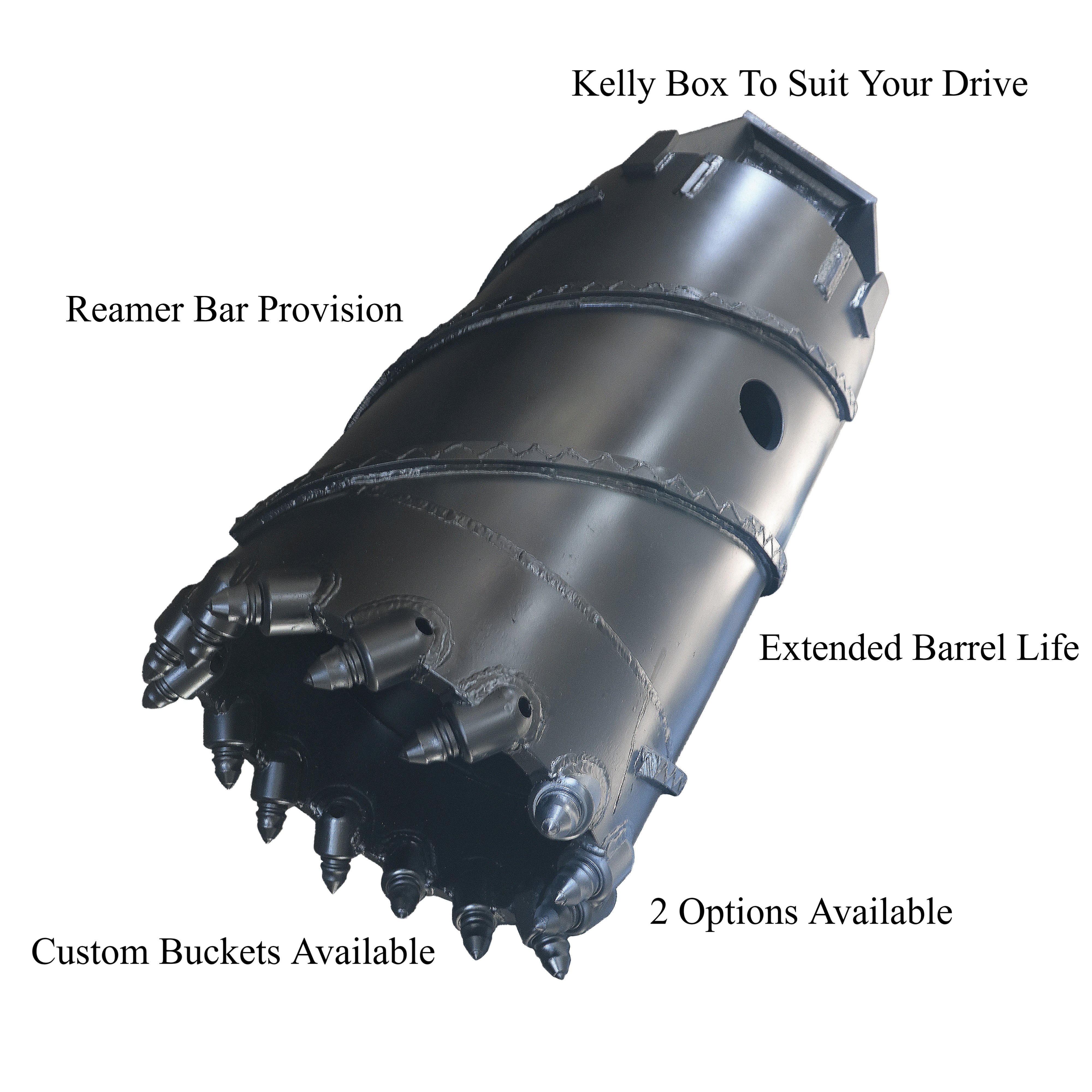 2024 OEM Bauer Soilmec Drilling tools core barrel rock bucket with bullet teeth for drilling rig customized Rock Core Barrel