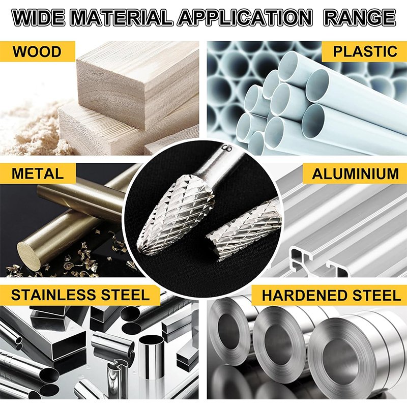 High speed bore deburring metal polishing tools 3mm wood carving tungsten carbide rotary burr for metal