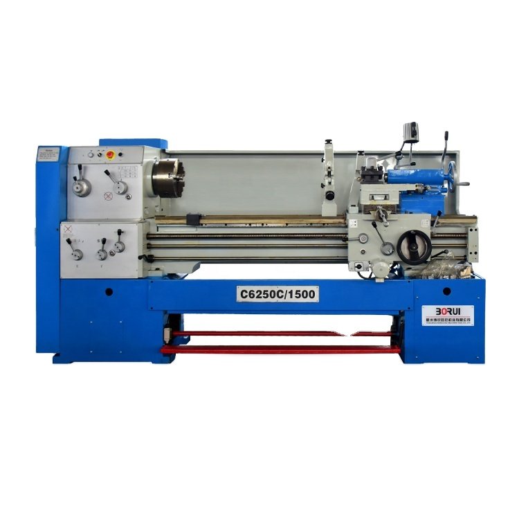 BORUI CD6240C CD6250C Multi-Function Paralel 1000mm Gap-Bed 80mm Spindle Bore Manual Horizontal Lathe Machine for Metal Working