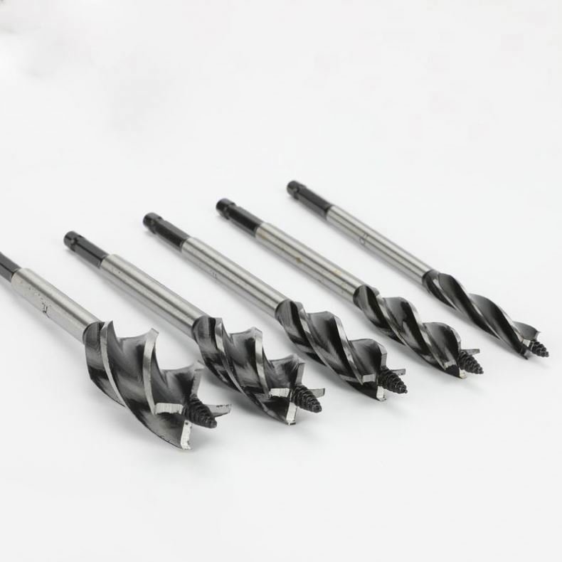 TEBAK 19.5mm 21mm 24 mm fast boring auger bits Carbon Steel Hex Shank Four Slot blade Wood Auger Drill Bit