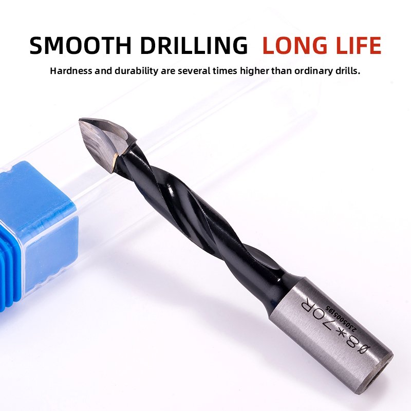 5mm 6mm 7mm 8mm 9mm 10mmCustom tungsten carbide tipped through hole drill bit for cnc wood drilling