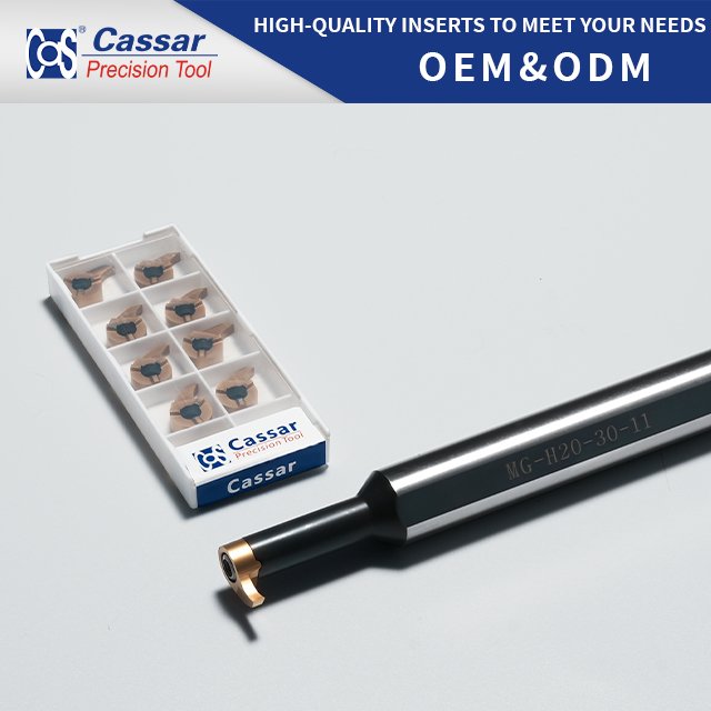 Cassar MB07/09/11 GR958 Comma Small Grooving Inserts Tungsten Carbide cnc lathe machine cutter tools