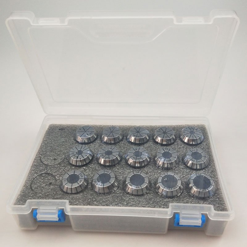 High precision DIN6499B er collet set ER32 18PCS Plastic box collet chuck set