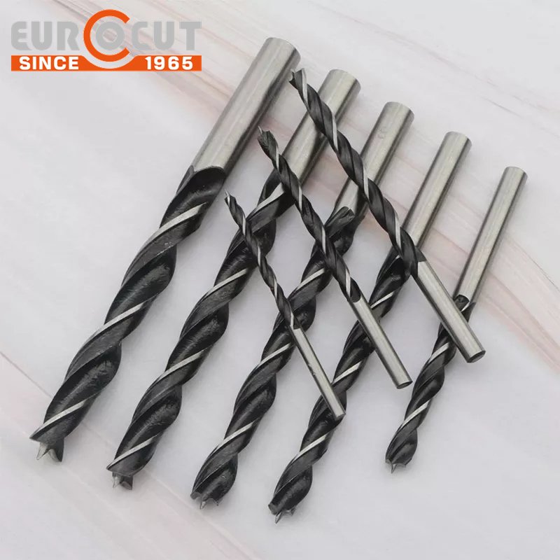 EUROCUT Hardware Worker Tools Brad Point Wood Drill Bit Three Sharp Tips Wood Drill Bit Broca