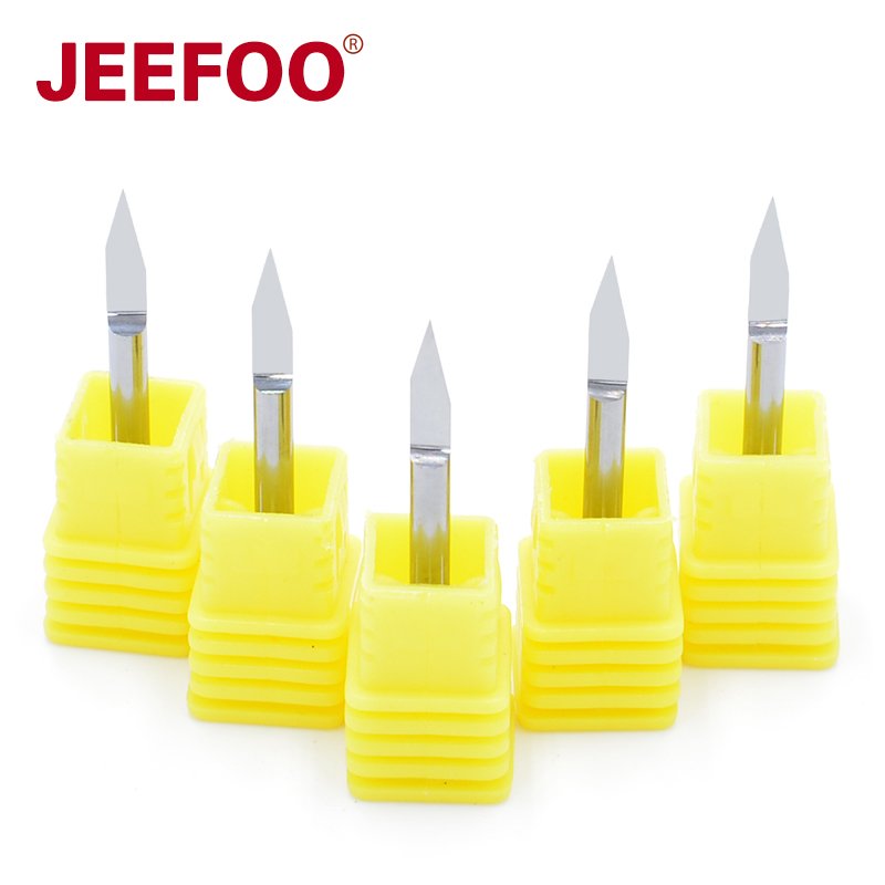 PCB CNC Router Bit 3.175mm 4mm 6mm V-Shape Engraving Cutter Solid Carbide End Mills for Aluminum Metal Wood Carving Endmill Tool