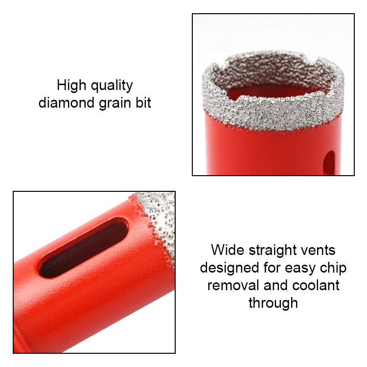 M14 High Speed Steel Diamond Drill Bit Set Vacuum Brazed Tile Hole Saw Core Drill Bit for Concrete and Marble Cutting