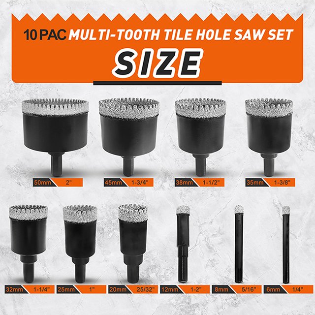Professional Vacuum Diamond Brazing drill hole opener For Marble Stone Porcelain Tile glass etc