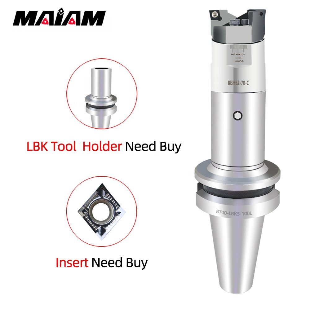 RBH TCT Rough Boring Head Fine Adjustment Double Edge Boring tool System 19-610mm For LBK 1 2 3 4 5 6 Tool Holder CCMT Insert
