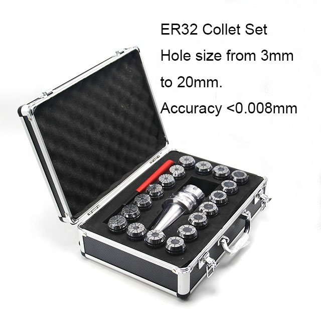 Shengda Hot Sale G2.5/25000RPM BT40 tool Holder Set BT40 ER32 Collet Chuck Set 3mm-20mm For CNC Milling And Drilling Machine