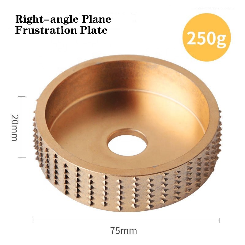 75mm Golden Silver Black Steel Wood Grinding Wheel 16mm Bore Diameter Carving Rotary Tool Abrasive Disc for Angle Grinder