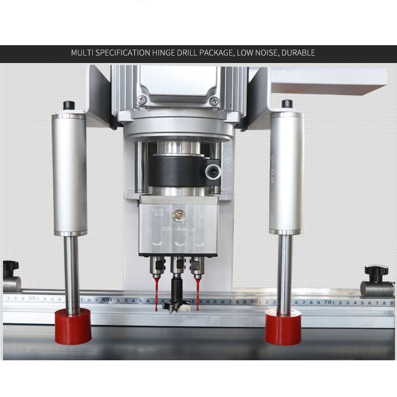 Woodworking industrial 1 head 3 spindles vertical panel board hinge hole drilling boring machine driller hole making drill tool
